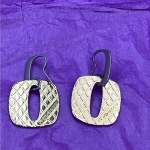 Italian Rebecca Signed pierced earrings Bronze Beautiful Stylish